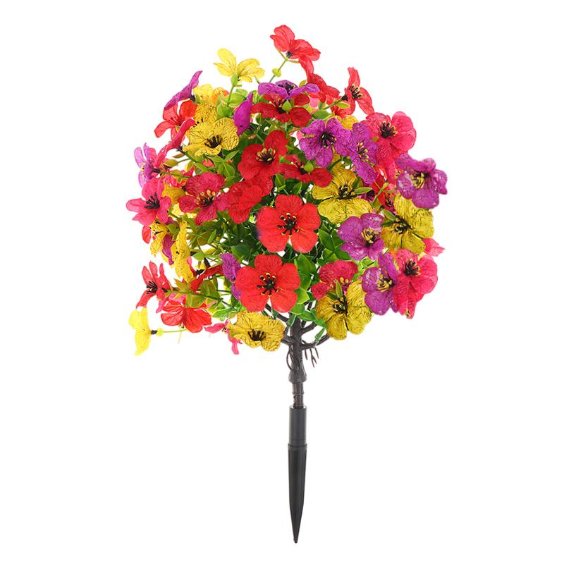 Flores Violetas Artificiales Estaca de Suelo Flor Falsa Para Decoración de Hogar Jardín Patio Porche Patio Boda Fiesta Flor de Plástico Decoración