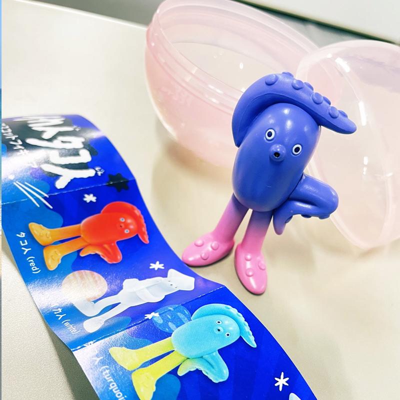 Japan Octopus Man Figurine Colorful Squid Person Mini Animal Toy Collectible Gashapon Action Figure Model Toys