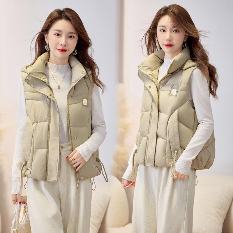 Cotton Vest Women's Autumn and Winter Girlfriends' Hooded Short Loose Casual Thickened Warm Outer Wear Vest