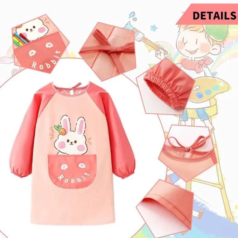 Cute Cartoon Smock Infant Protective Apron Children's Waterproof Bib Suitable For Babies To Play Eat Etc