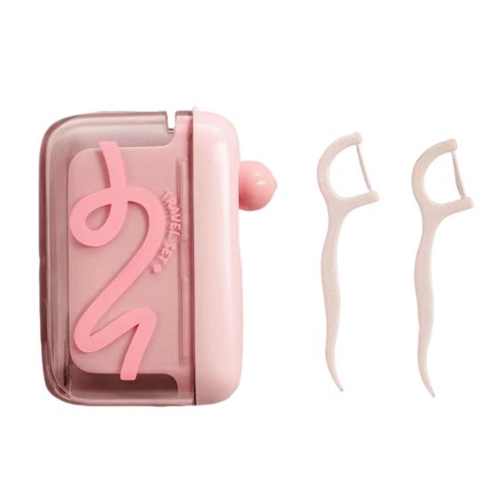 Automatický úložný box na zubní nit Velkokapacitní Prachotěsný Průhledný design Vyskakovací dávkovač zubní nitě