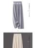 Autumn 2025 Beige Wide-Leg Floor-Length Pants for Women, Slimming Draping Loose Straight-Leg Trousers