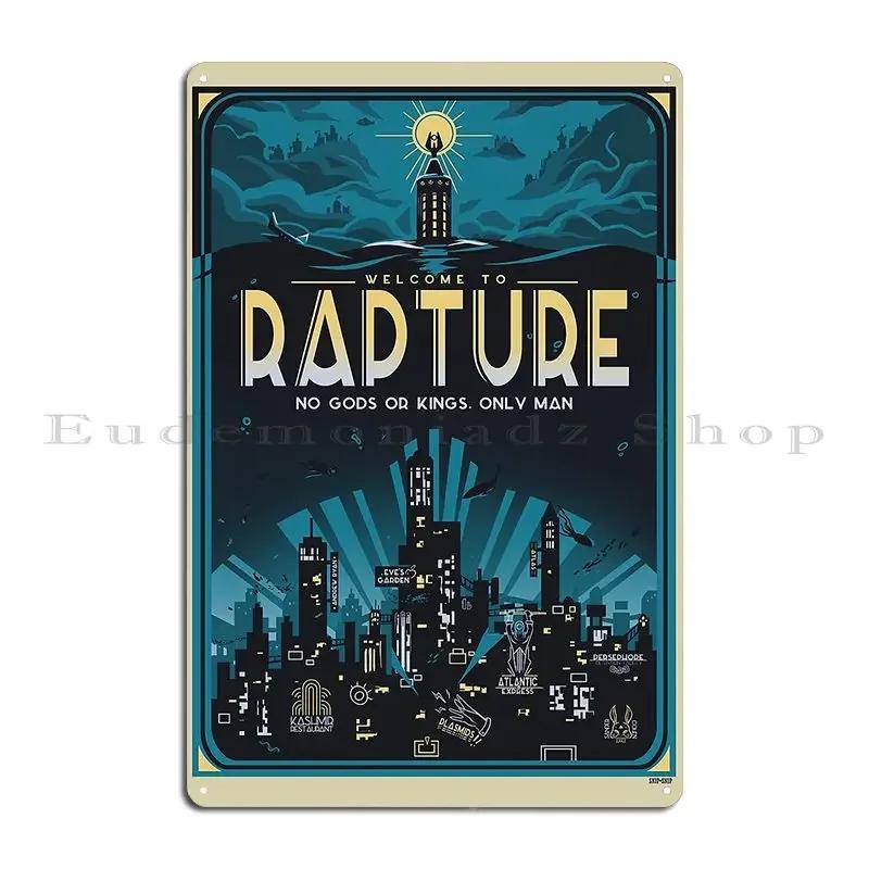 Rapture Snipsnipart Metal Plaque Design Vintage Wall Decor Club Wall Cave Tin Sign Poster