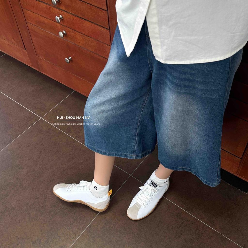 Sheepskin version~ Ballet shoes women's sports style 2025 new Korean version leather platform training women's shoes single shoes women