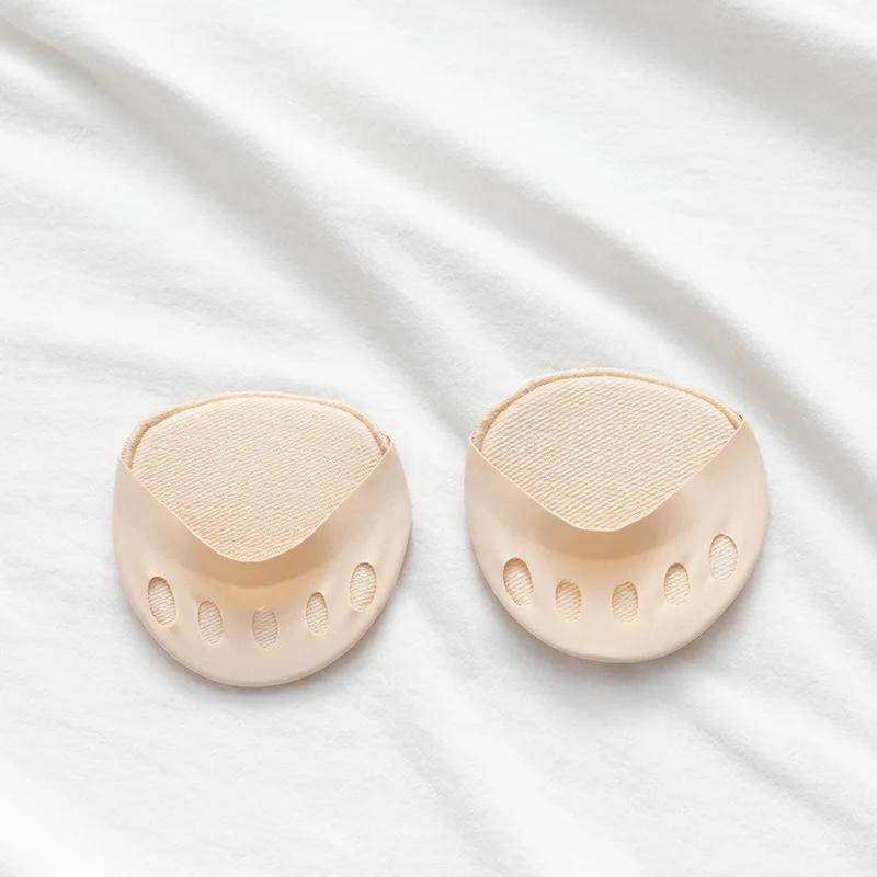 Five Fingers Forefoot Pads for Women High Heels Half Insoles Summer Thin Breathable Ice Silk Invisible No Show Socks Insoles
