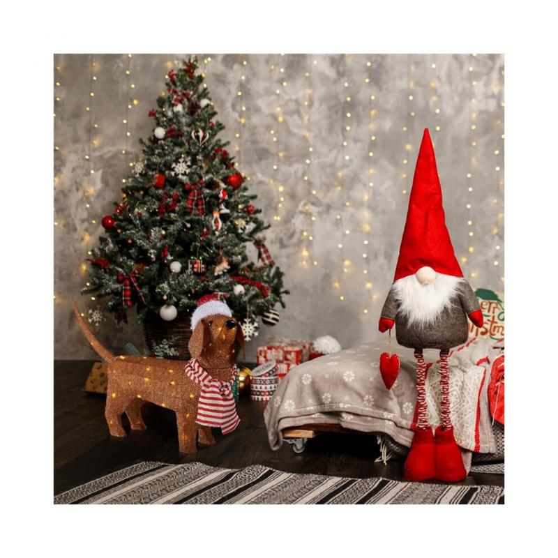 Weihnachtsbeleuchtung Dackel Weihnachtsglänzende Dekorationen Dackel Weihnachtsdekorationen