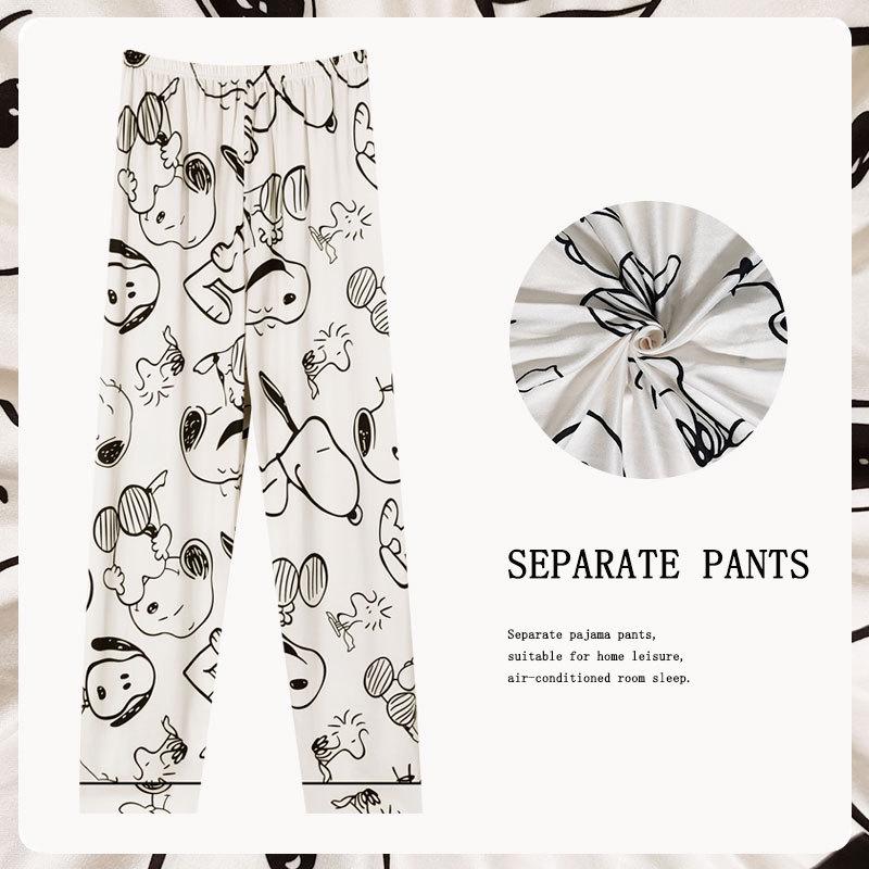 Women's Korean-Style Loose Pajama Pants - Imitation Cotton, Spring/Autumn