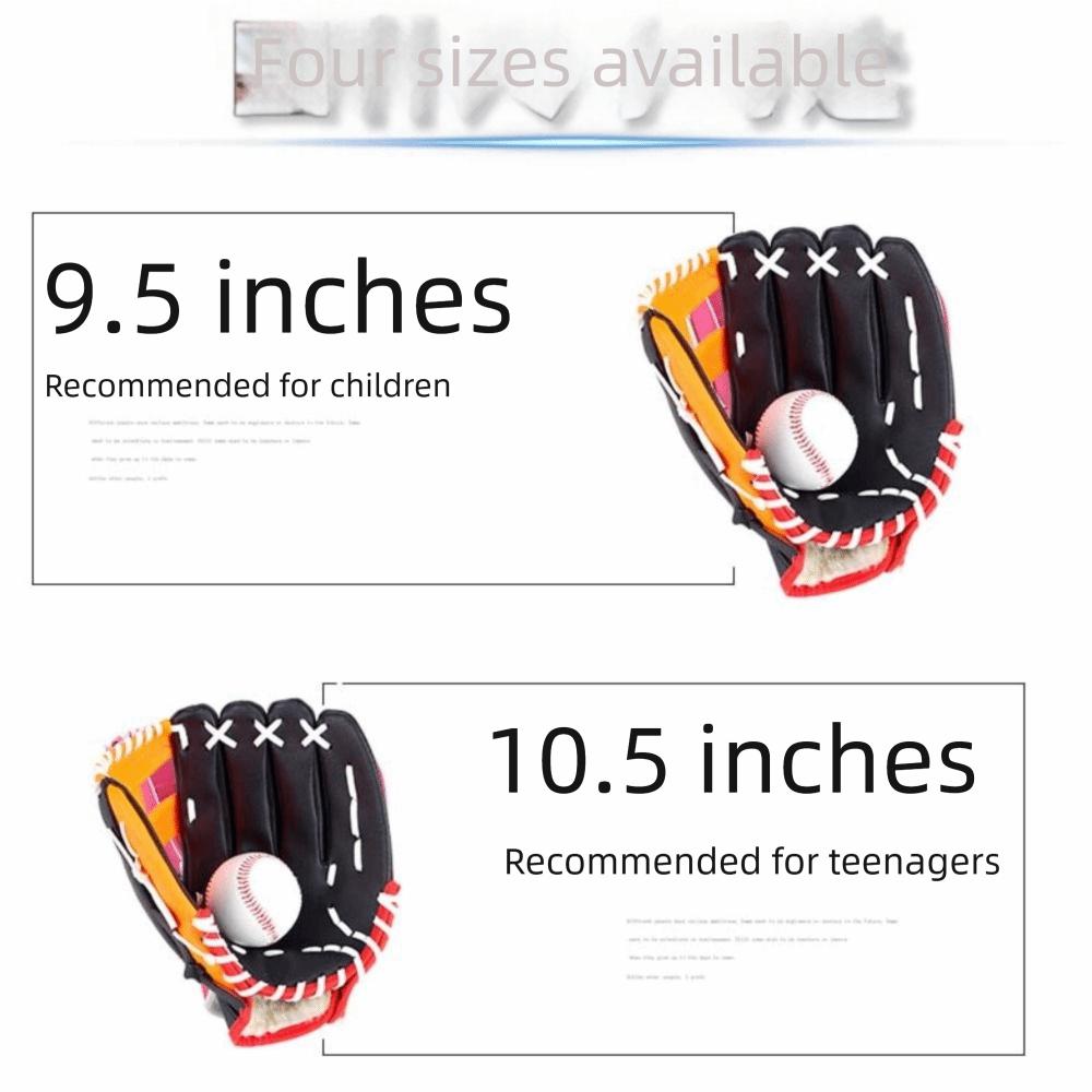 10.5/11.5/12.5in Softball Gloves PU Leather Batting Gloves Baseball Glove Training Practice