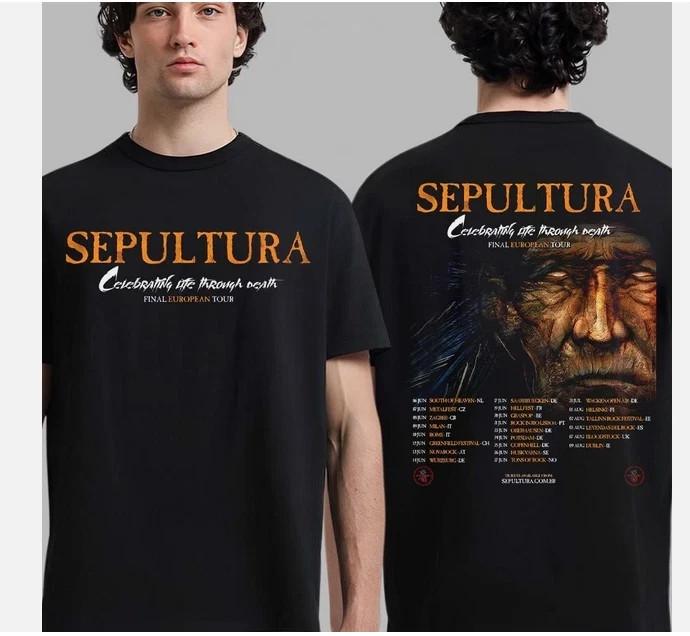Sepultura Celebrating Life Through Death Final European Tour 2026 Schedule Shirt Unisex T-Shirt XXXL