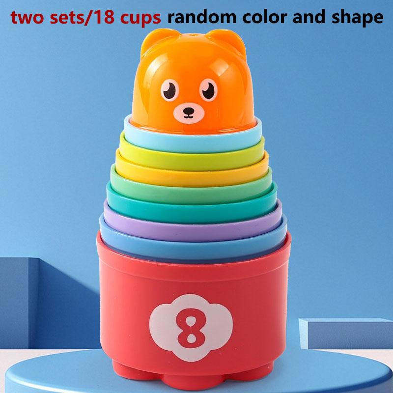 Hot Stacking Cups Fold Cup Early Education Sensory Puzzle Toy Learning While Playing Multi-Cognition Indoor Outdoor Water Play