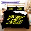 DRAGON BALL Logo Pattern Bedding,Quilt Set Quilt Cover Pillowcase Home Birthday Gift (1 * Duvet Cover + 2 * Pillowcase, Without Core)