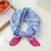 Fashion Floral Print Square Scarf Soft Handkerchief Women Hair Scarf Cotton Linen Head Scarfs Ladies Neck Scarves Summer Autumn