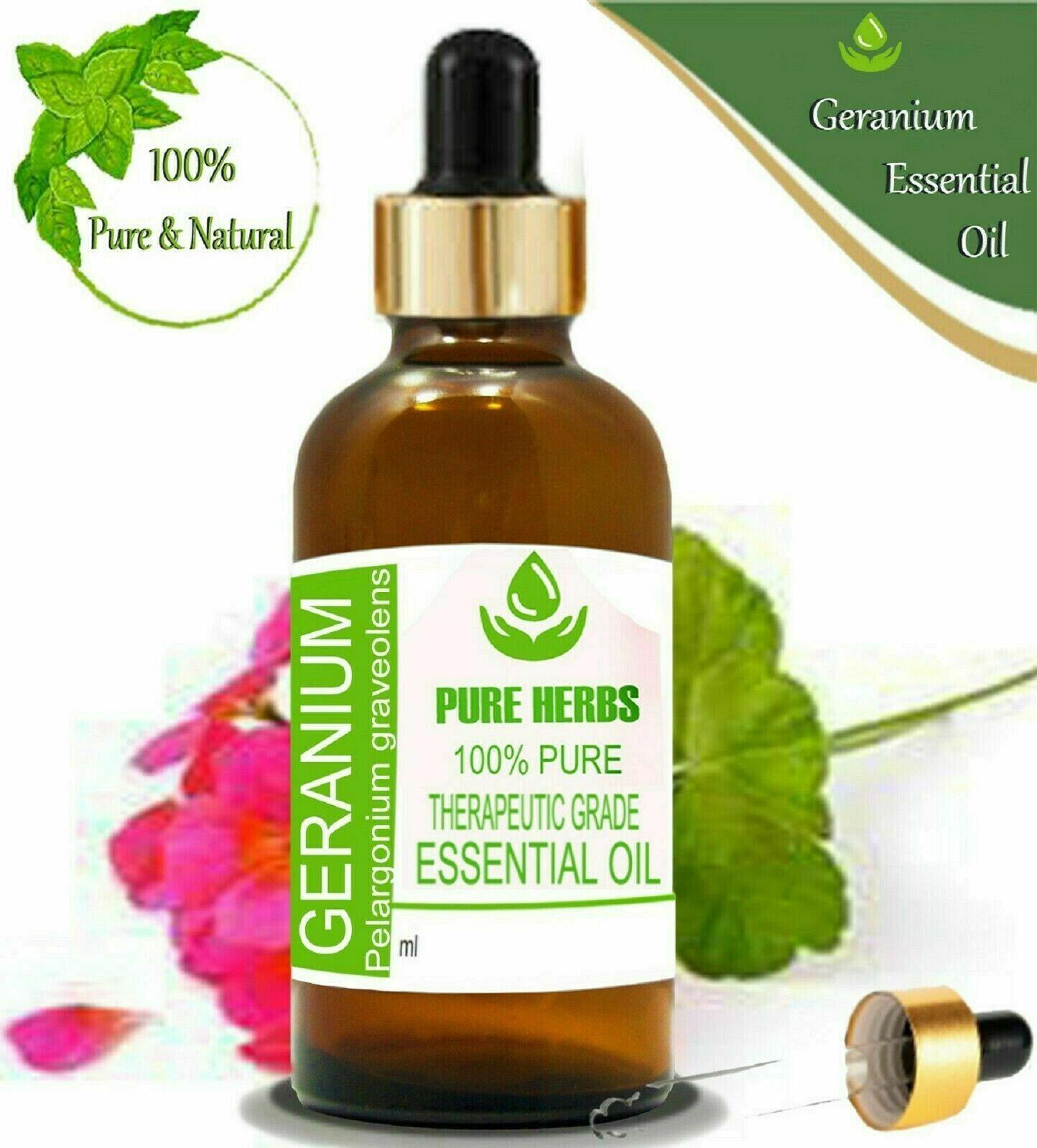 

Pure Herbs Geranium Pure & Natural Pelargonium graveolens Essential Oil A684 TDN2609.3-15% less