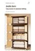 Vintage-Style Double Door Folding Storage Cabinet for Clothes