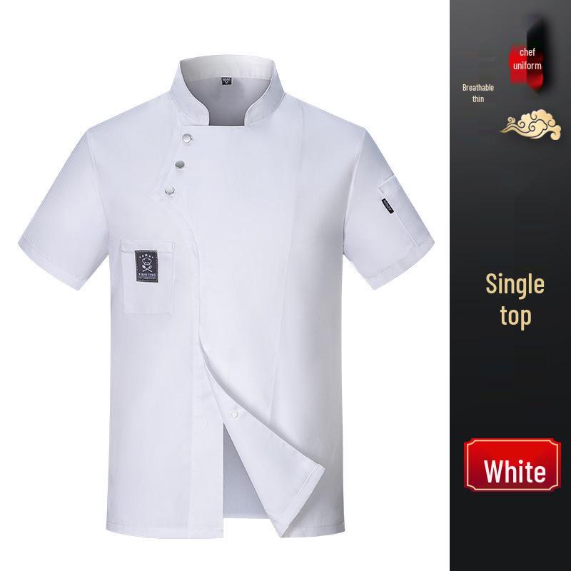 Lightweight Summer Chef Uniform with Three Buttons