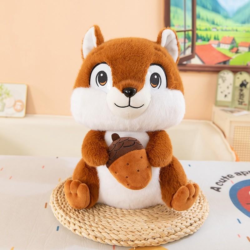 Plush Squirrel Toy With Pp Cotton Filling For Kids Gift And Collectors
