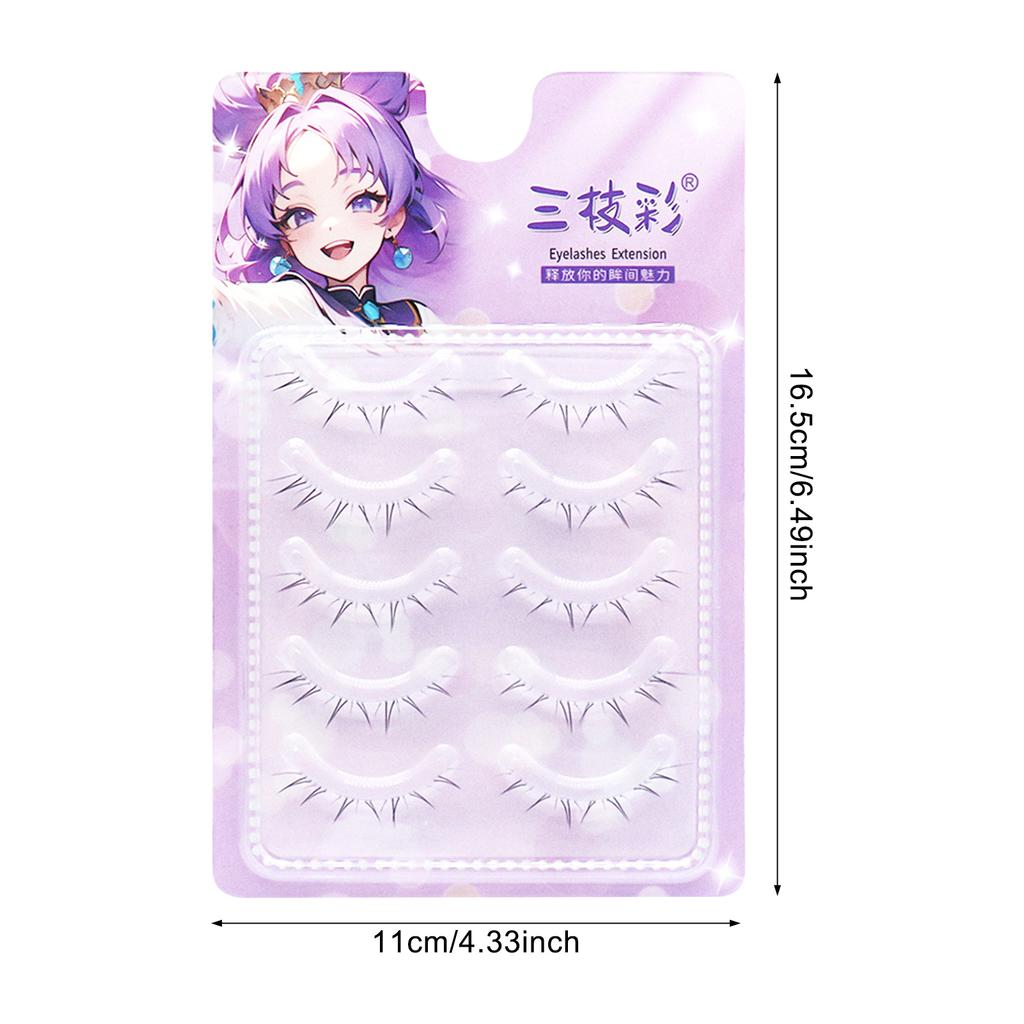 4-8mm Realistic Lower Eyelashes Soft Manga Bottom Cluster Lashes for Dating Wedding Daily Use