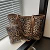European And American Large Capacity Fashionable Ins Personality Leisure Autumn New Leopard Print Suit Shoulder Tote Bag