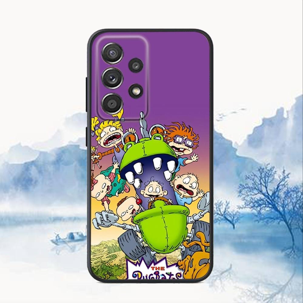 R-Rugrat Chuckie A-Angelica Phone Case For Samsung S25,S24,S21,S22,S23,S30,Ultra,S20,Plus,Fe,Lite,Note,10,9,5G Black Cover