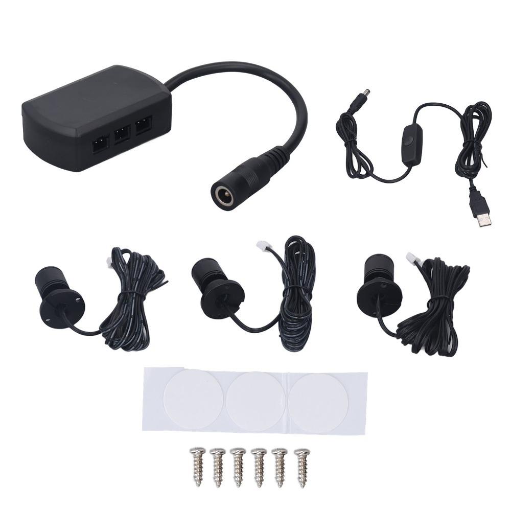

3 Pack 5V Mini LED Spot Lights 6.6ft Cable Dimmable Mini Spotlights USB Powered Aluminum Body Mini LED Spotlights Under Cabinet Neutral Light 4000K чорний