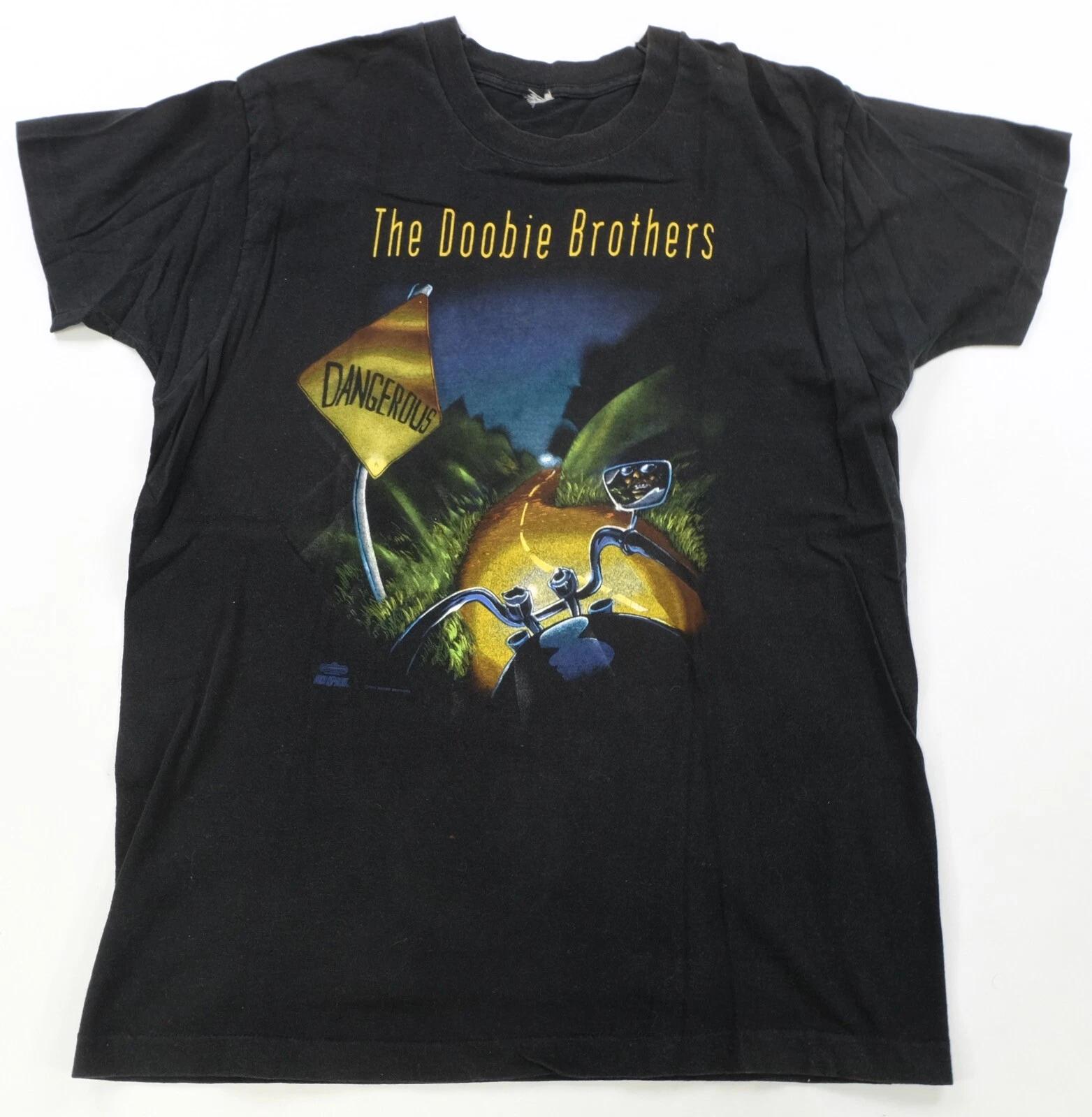 Rare VTG The Doobie Brothers Brotherhood Tour 1991 T Shirt 90s Rock Band Black L
