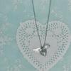 Statement Charm Necklace, Heart Star Angel Wing Pendant Design On 50cm Alloy Collarbone Chain for Everyday Styling and Gift Giving