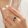 Elegant Fancy Designer Silver Earring Ring for Women Natural Precious Diffusion Sapphire Gems Fine Jewelry Wedding Party Gift