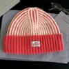 Thick Warm Earflap Winter Hat 53cm to 60cm Head Circumference Retro Stripe Beanie  For Women