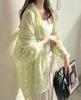 Japanese Korean Lace Chiffon Beach Top - Loose Airy Shirt
