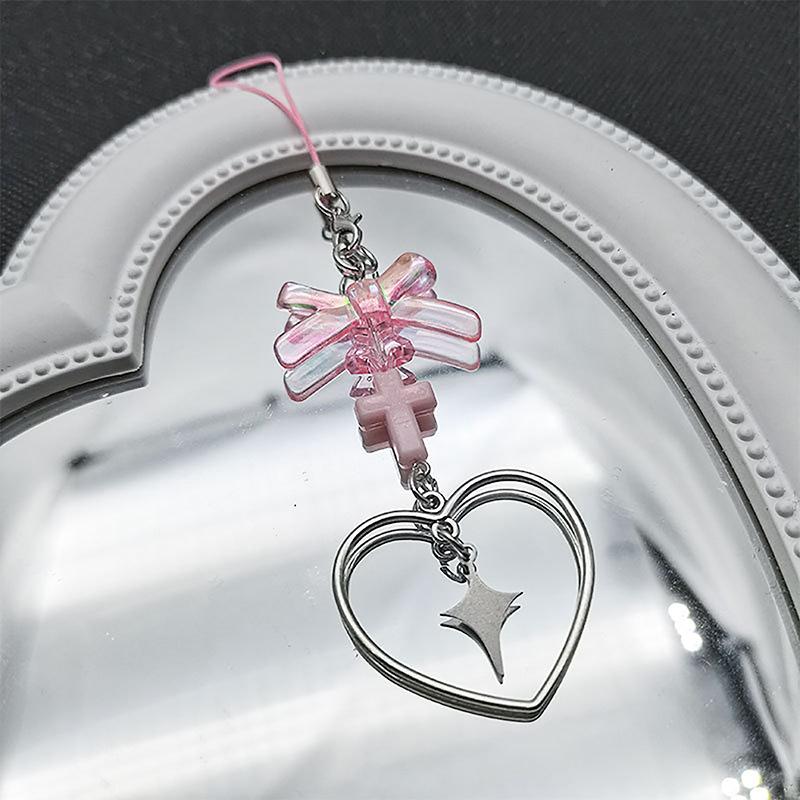 

Летняя маленькая подвеска-цепочка для мобильного телефона Sweet Heart с бантом и вишней