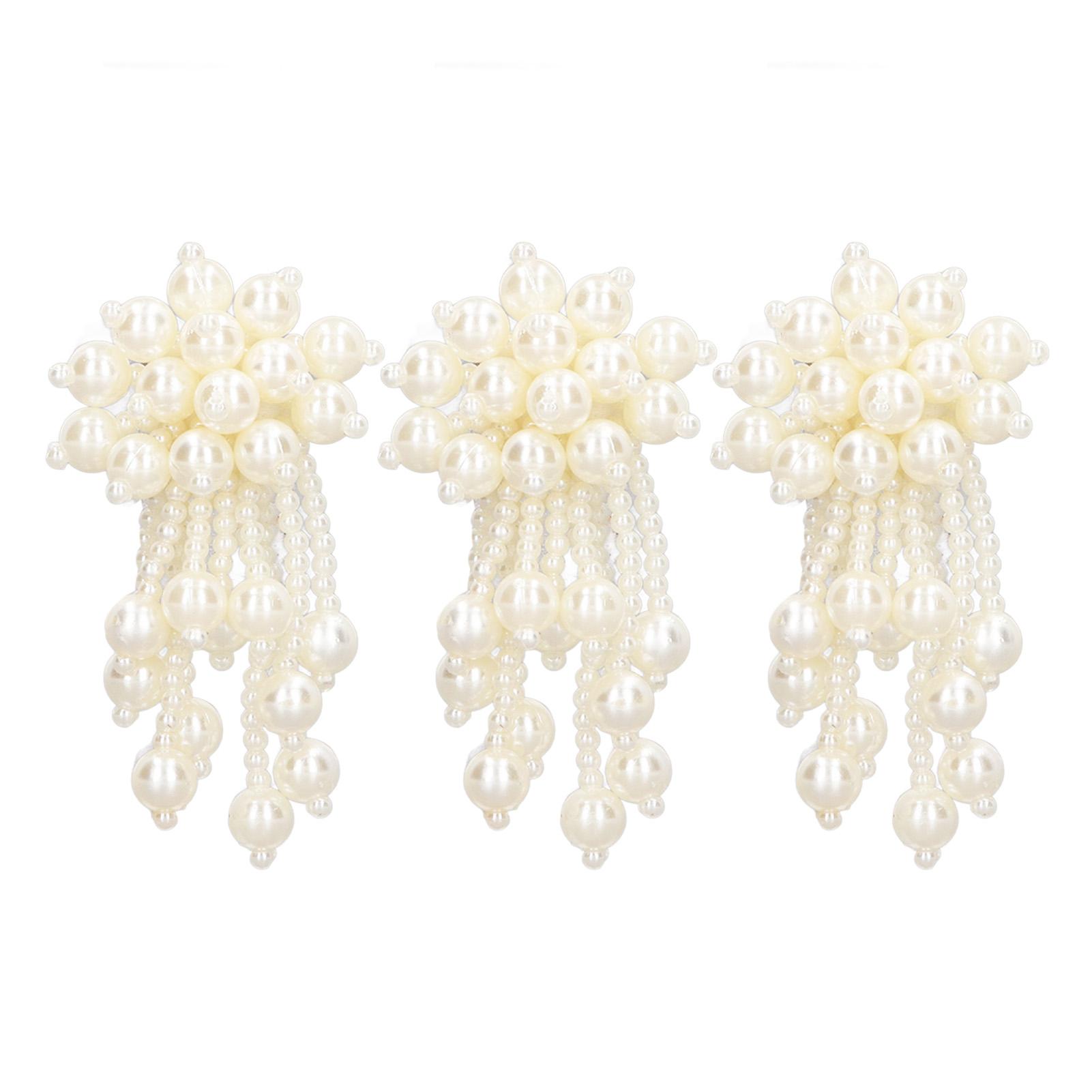 

10 шт. Искусственный жемчуг Цветок Кисточка Изысканный Элегантный 4 см Ширина Декоративные Аксессуары для DIY Одежды