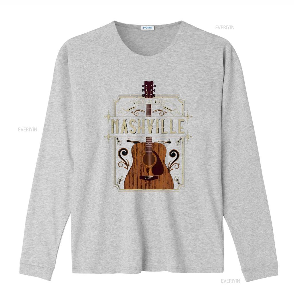 Vintage Guitar Nashville Womens T Shirt Black X Large vintage Washed Casual Breathable homme Versatile Unisex Stretched