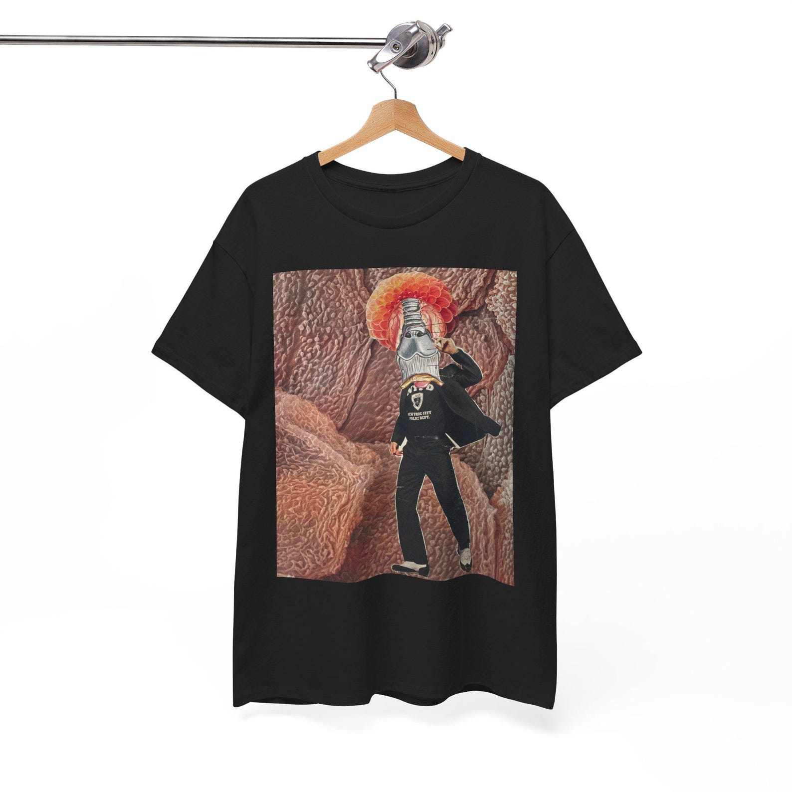 Surreal Collage T-Shirt Anatomical Head Figure | Psychedelic Concept Art Graphic Tee 4XL
