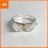 925 Sterling Silver Rings for Women Couple Minimalist Handmade Gold Star Wing Ring Fine Jewelry Gift Prevent Allergy