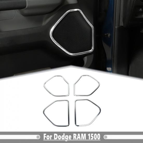 For Dodge Ram 1500 -2025 ABS Chrome Interior Door Speaker Cover Trim Frame