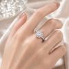Elegant Zircon Flower Ring: Fashionable High-End Women's Jewelry