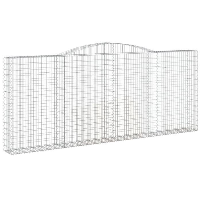 VidaXL Panier de Gabions Arqué Cage à Gabion Mur de Gabion Panier à Pierre Gabion pour Pierre Jardin Patio Extérieur 153528
