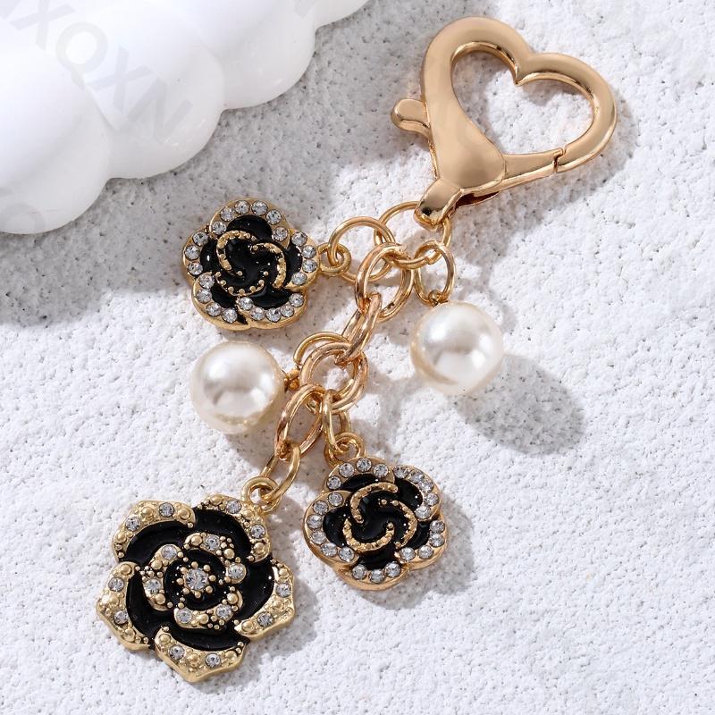 Hübsche Blume Preal Emaille Schlüsselanhänger Pflanze Elegant Schlüsselring Für Frauen Mädchen Freundschaftsgeschenk Dekoration Handgefertigt DIY Schmuckset