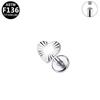 Titanium Heart Drop G23 Piercing Jewelry - Versatile Internal Thread Ear & Lip Stud