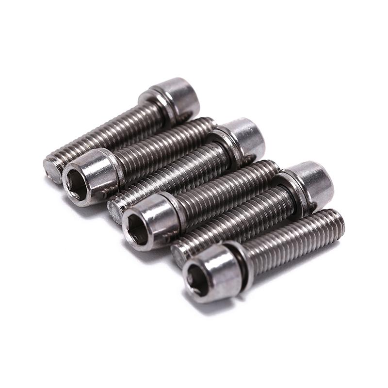 6Pcs Bicycle Headset Stem Cap Screw Steel Bicycle Seat Disc Bolt M5 * 20Mm