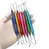 Set de 7 bucăți Rășină Compozită Dentară Cap de Rășină pentru Obturații Unelte Spatulă Culoare Titan