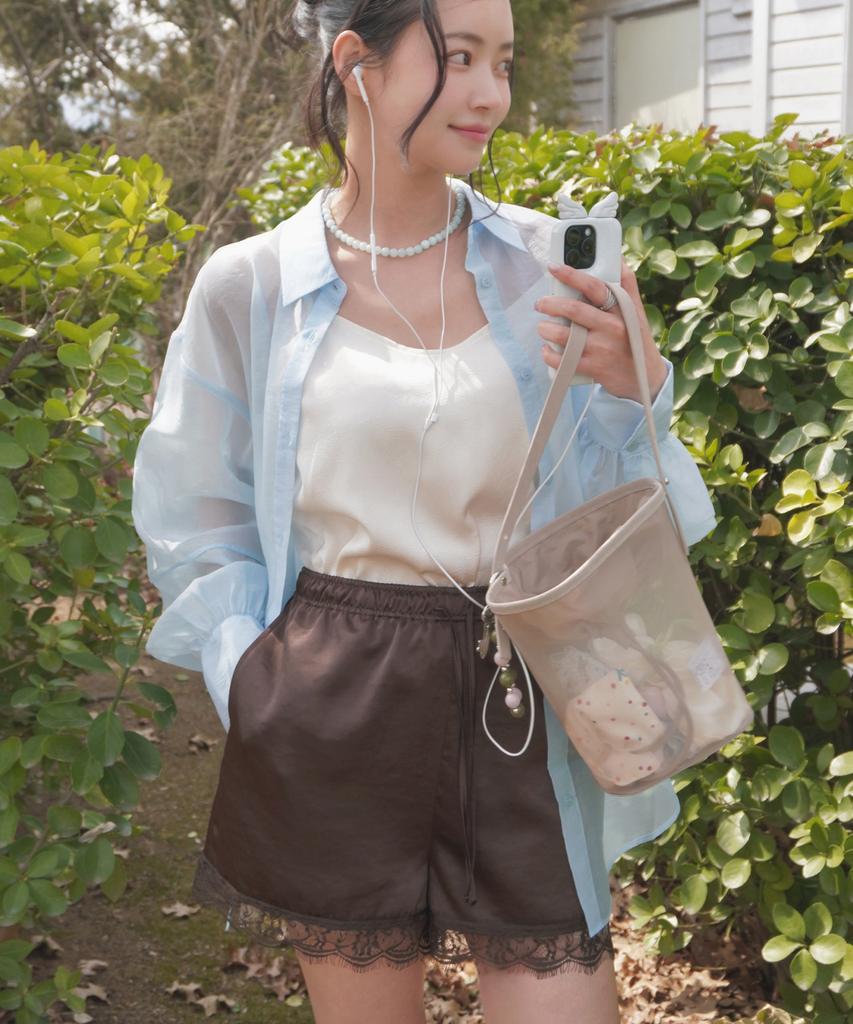MELLY&ROSE Satin Lace Shorts (314808)