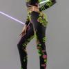 Adults Dancing Stage Party Performance Green Dragon Printing Outfit Women Halloween Cosplay Dress Up Costume Jumpsuit