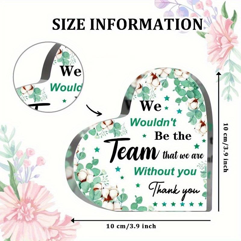 1 Acrylic Plaque with a Heart of Gratitude - Decorative Sign with a Message of Thanks, Suitable for Christmas, New Year's Gifts