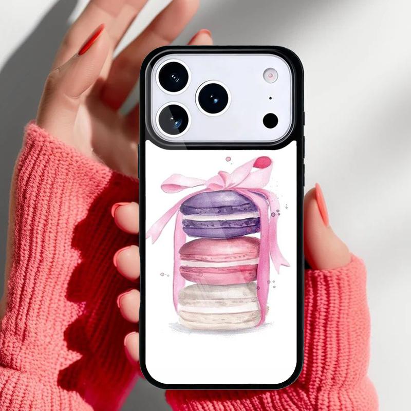 Macarons und Süßigkeiten Handyhülle für iPhone 17 16 15 14 13 Pro Max Rückabdeckung für 12 11 Pro Hülle