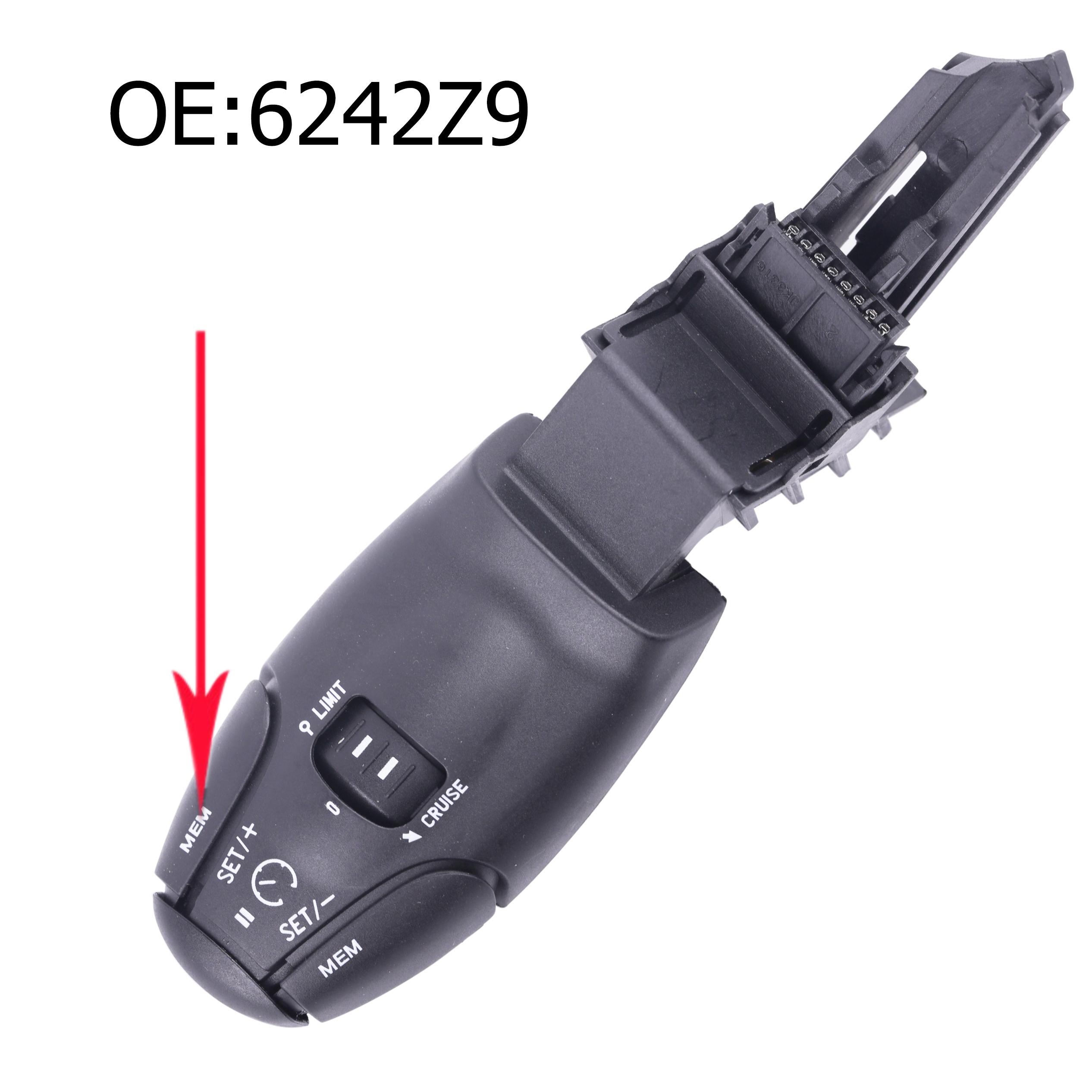6242.Z9 6242Z8 Car accessories For Peugeot 307 308 408 206 207 301 3008 for Citroen C2 Cruise Control Switch 6242Z9 96637159XT 6242z9