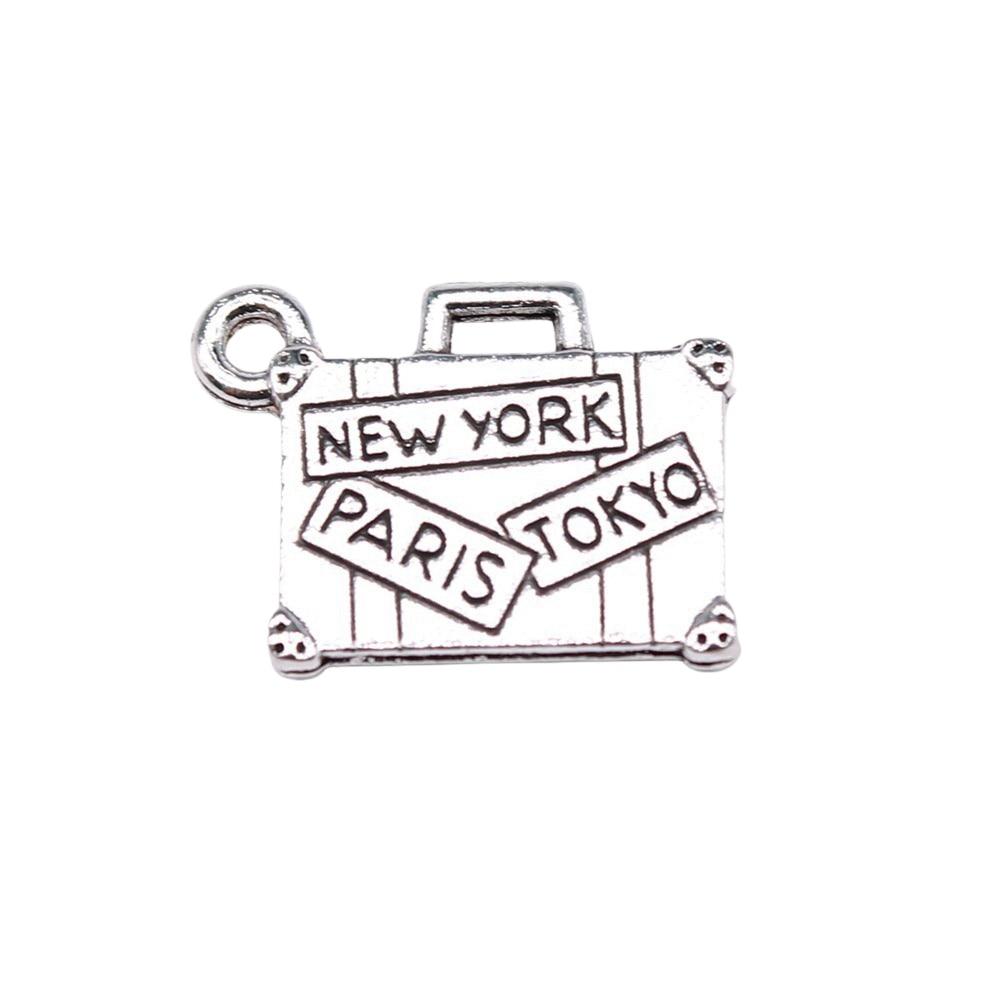 

10шт Багажник Шармы Амулеты Античное серебро Цвет Цинковый сплав 13X17mm