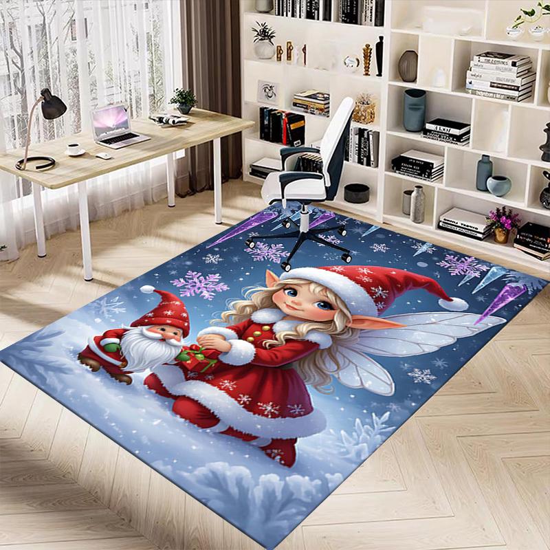 1PC Christmas, Elf Extra Large Non Slip Floor carpet, Office, family, Studio   Large Area Rug Indoor Rugs, Bold Statement Piece