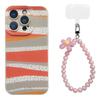For iPhone 16 Pro Case with Phone Tether Tabs Protective TPU Phone Cover Wave Pattern Design