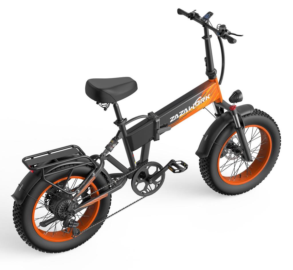 ZAZAWORK CF1000, faltbares Elektrofahrrad, 1000W Motor, 48V 20Ah Akku, Höchstgeschwindigkeit von 45 km/h und eine Reichweite von 50–60 km.